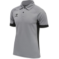 hummel Sport-Polo hmlLEAD Functional (Materiał siatkowy) Krótki rękaw szary/czarny Mężczyźni