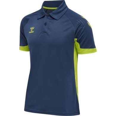 hummel Sport-Polo hmlLEAD Functional (Materiał Mesh) Krótki rękaw ciemnoniebieski Mężczyźni