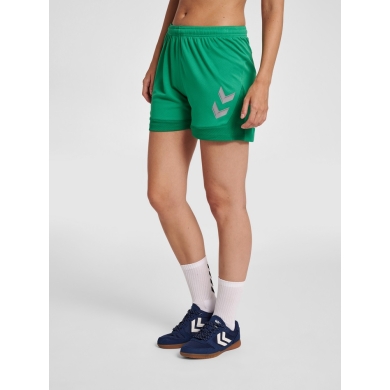 hummel Spodenki sportowe hmlLEAD Poly Shorts (materiał siatkowy, bez bocznych kieszeni) Krótkie zielone Damskie