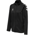 hummel Sportowa kurtka treningowa hmlCORE XK Poly Zip Sweat (materiał poliestrowy, zamek błyskawiczny z przodu) czarna Damska