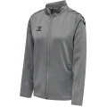 hummel Sportowa kurtka treningowa hmlCORE XK Poly Zip Sweat (materiał poliestrowy, zamek błyskawiczny z przodu) szara Damska