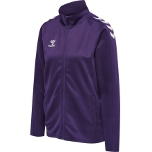 hummel Sportowa kurtka treningowa hmlCORE XK Poly Zip Sweat (materiał poliestrowy, zamek błyskawiczny z przodu) fioletowa Damska