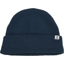 hummel Czapka (Beanie) hmlMOVE (Materiał dzianinowy, struktura prążkowana) granatowy - 1 sztuka