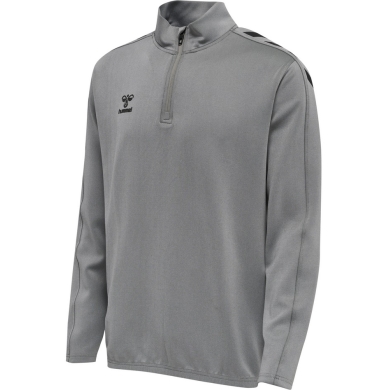 hummel Sportowa koszulka z długim rękawem hmlCORE XK Half-Zip Poly Sweat (materiał poliestrowy) szary mężczyźni