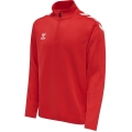 hummel Sportowa koszulka z długim rękawem hmlCORE XK Half-Zip Poly Sweat (materiał poliestrowy) czerwony mężczyźni