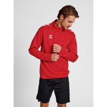 hummel Sportowa koszulka z długim rękawem hmlCORE XK Half-Zip Poly Sweat (materiał poliestrowy) czerwony mężczyźni