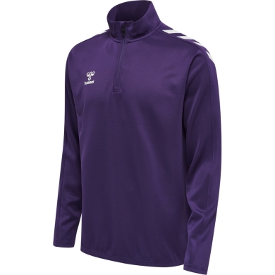 hummel Sportowa koszulka z długim rękawem hmlCORE XK Half-Zip Poly Sweat (materiał poliestrowy) fioletowo/biała męska