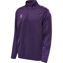 hummel Sportowa koszulka z długim rękawem hmlCORE XK Half-Zip Poly Sweat (materiał poliestrowy) fioletowa męska