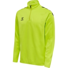 hummel Sportowa koszulka z długim rękawem hmlCORE XK Half-Zip Poly Sweat (materiał poliestrowy) limonkowy męski