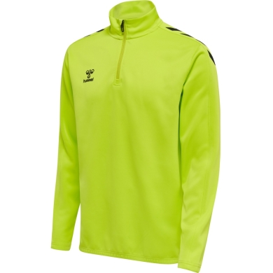 hummel Sportowa koszulka z długim rękawem hmlCORE XK Half-Zip Poly Sweat (materiał poliestrowy) limonkowy męski