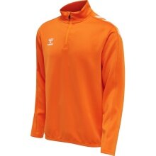 hummel Sportowa koszulka z długim rękawem hmlCORE XK Half-Zip Poly Sweat (materiał poliestrowy) pomarańczowa męska