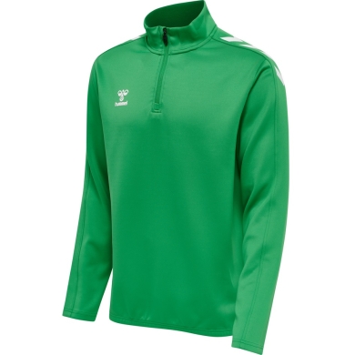 hummel Sportowa koszulka z długim rękawem hmlCORE XK Half-Zip Poly Sweat (materiał poliestrowy) zielona męska