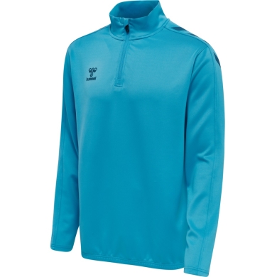 hummel Sportowa koszulka z długim rękawem hmlCORE XK Half-Zip Poly Sweat (materiał poliestrowy) jasnoniebieska męska