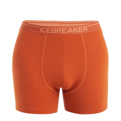 Icebreaker Bokserki Anatomica (Wełna Merino) Bielizna męska pomarańczowa