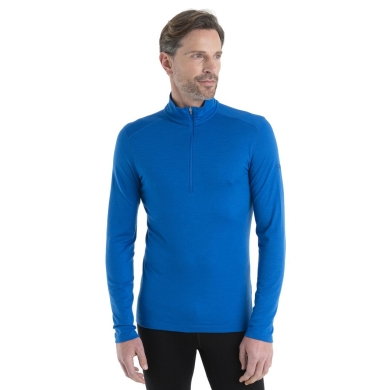 Icebreaker Bielizna Termiczna Longsleeve Half-Zip 200 Oasis LS - Wełna Merino, dopasowana - lazuriteblau Mężczyźni