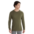 Icebreaker Bielizna Termoaktywna Longsleeve 200 Oasis LS Crewe - Wełna Merino, dopasowana - khaki męska