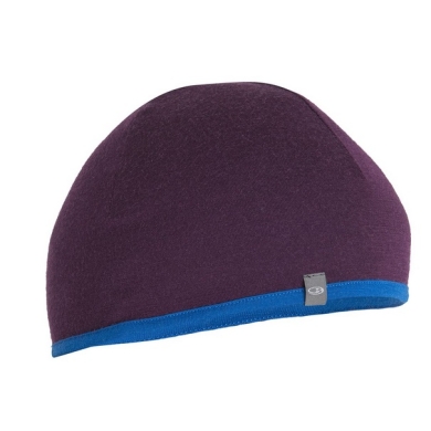 Czapka Icebreaker (Beanie) Pocket Hat odwracalna czapka (wełna merino) fioletowa/niebieska lazurytowa - 1 sztuka