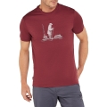 Icebreaker Funkcyjne T-shirt Merino 150 Tech Lite Tee Polar Paddle (wełna merino) ciemnoczerwony męski