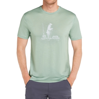 Icebreaker Funkcyjne T-shirt Merino 150 Tech Lite Tee Polar Paddle (wełna merino) mossowa z męska