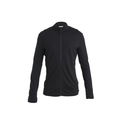 Icebreaker Kurtka turystyczna / rekreacyjna Merino 260 Quantum IV Zip (wełna merino) czarna męska