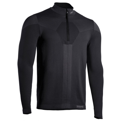 Iron-IC Fleecepullover Techno Maglia z 1/2-Zip zamkiem błyskawicznym - 2. warstwa - czarny mężczyźni