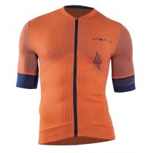 Iron-IC Koszulka rowerowa Hero Full Zip Krótki rękaw pomarańczowy Mężczyźni