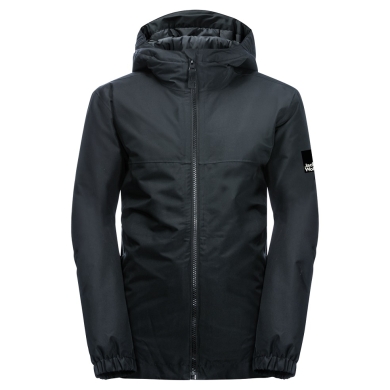 Jack Wolfskin Kurtka zimowa Spirit 2L (wodoodporna, wiatroodporna, oddychająca, wytrzymała) czarna dla młodzieży