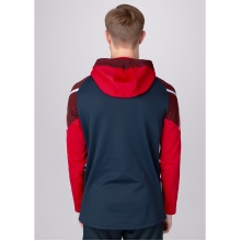 JAKO Bluza z kapturem (Hoodie) Performance (Fleece poliestrowe) granatowo/czerwona męska