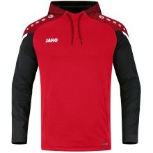 JAKO Bluza z kapturem (Hoodie) Performance (Fleece poliestrowe) czerwono/czarna Damska