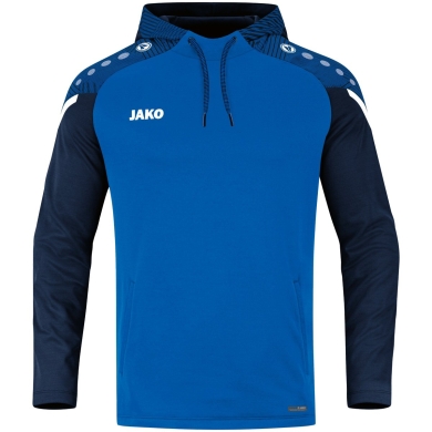 JAKO Bluza z kapturem (Hoodie) Performance (Fleece poliestrowe) niebieska/granatowa damska