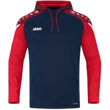 JAKO Bluza z kapturem (Hoodie) Performance (Fleece poliestrowe) granatowo/czerwona dla kobiet