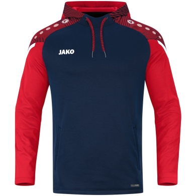 JAKO Bluza z kapturem (Hoodie) Performance (Fleece poliestrowe) granatowo/czerwona dla kobiet