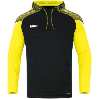 JAKO Bluza z kapturem (Hoodie) Performance (Fleece poliesterowy) czarna/żółta dziecięca