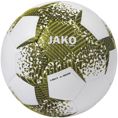 JAKO Piłka rekreacyjna Lightball Performance (Rozmiar 4-350g) biało/czarna/żółta - 1 piłka