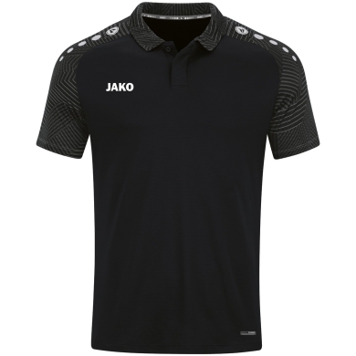 JAKO Sport-Polo Performance (oddychające, szybko schnące) czarne/grafitowe dziecięce