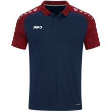 JAKO Sport-Polo Performance (oddychające, szybko schnące) granatowo/czerwone dziecięce