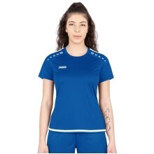 JAKO Koszulka Sportowa Trikot Striker 2.0 KA (100% Poliester Keep Dry) niebieska/biała Damska