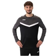 JAKO Sportowa koszulka z długim rękawem Sweat Iconic (Fleece z poliestru i elastanu) czarna/grafitowa męska