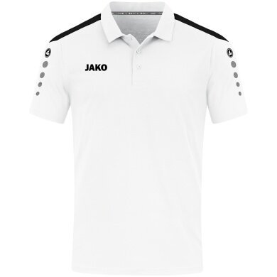 JAKO Sport-Polo Power (materiał mieszany, wytrzymały) biały męski