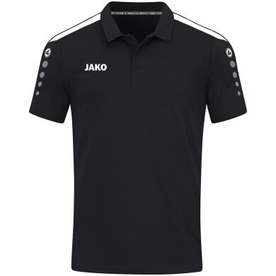 JAKO Sport-Polo Power (materiał mieszany, wytrzymały) czarny dziecięcy