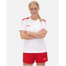 JAKO Koszulka sportowa Trikot Power (Poliester-Interlock, wytrzymały) biało/czerwony Damski