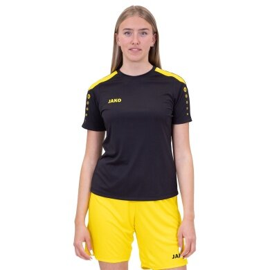 JAKO Koszulka sportowa Trikot Power (Poliester-Interlock, wytrzymały) czarna/żółta damska