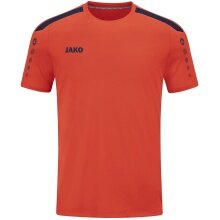 JAKO Koszulka sportowa Trikot Power (Poliester-Interlock, wytrzymały) pomarańczowy/marynarski niebieski Dzieci