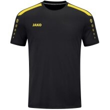 JAKO Koszulka sportowa Trikot Power (Poliester-Interlock, wytrzymały) czarny/żółty dziecięcy