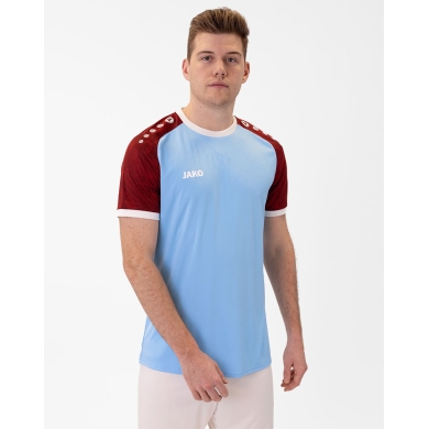 JAKO Koszulka sportowa Trikot Iconic (Interlock poliesterowy) jasnoniebieski/bordowy męski