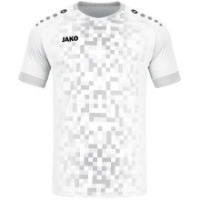 JAKO Koszulka sportowa Trikot Pixel (oddychająca, szybko schnąca) biała dziecięca