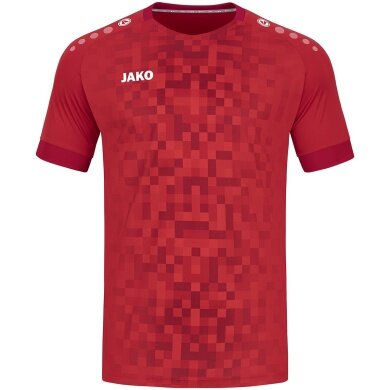 JAKO Koszulka sportowa Trikot Pixel (oddychająca, szybko schnąca) czerwona dziecięca