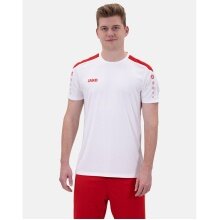 JAKO Koszulka sportowa Trikot Power (Poliester-Interlock, wytrzymała) biało/czerwona męska