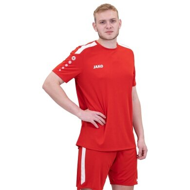 JAKO Koszulka sportowa Trikot Power (Poliester-Interlock, wytrzymały) czerwony Mężczyźni