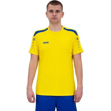 JAKO Koszulka sportowa Trikot Power (Poliester-Interlock, wytrzymały) żółty/królewski niebieski mężczyźni